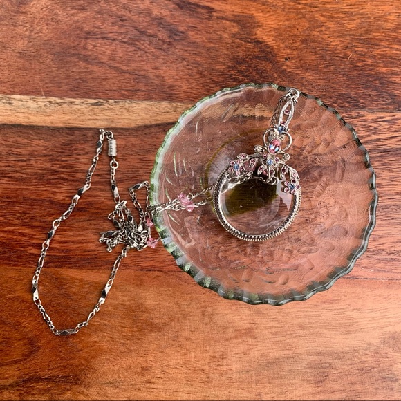 Green Teardrop Art Glass Bowl Handmade Artisan Made Textured - Picture 12 of 15